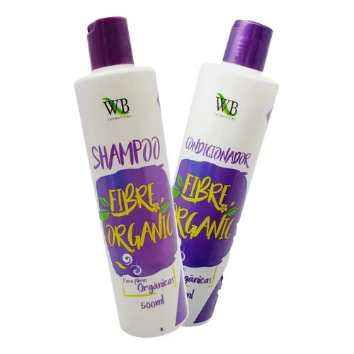 Kit Shampoo e Condicionador Fibrer Organic Hidratação Nutrição e Reparação Capilar